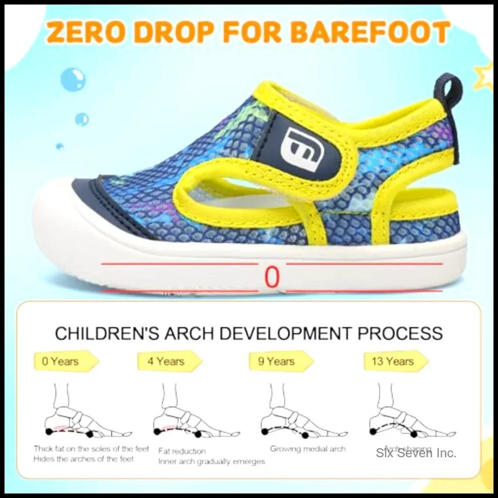 Toddler Water Shoes Quick-Dry Breathable Barefoot Swim Sandals for Beach Pool
